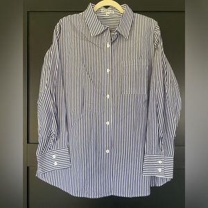 Blakeley S/M navy stripe tunic button down